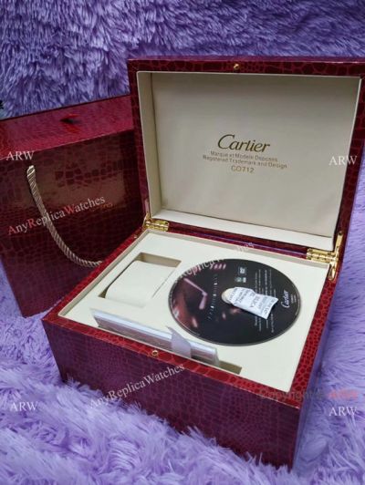 Best Quality Replica Cartier Red Watch Box Booket and Disk